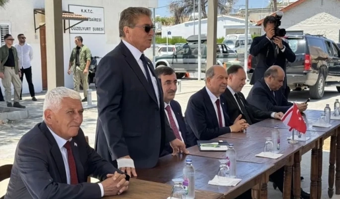 Cevdet Yılmaz ve devlet protokolü Güzelyurt Kitap Evi’nde